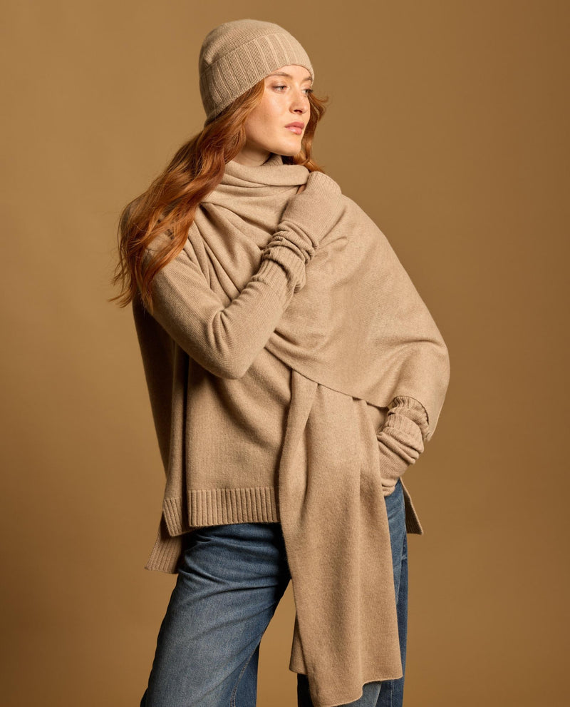 Iris 100% Cashmere Sweater - Beige - Women