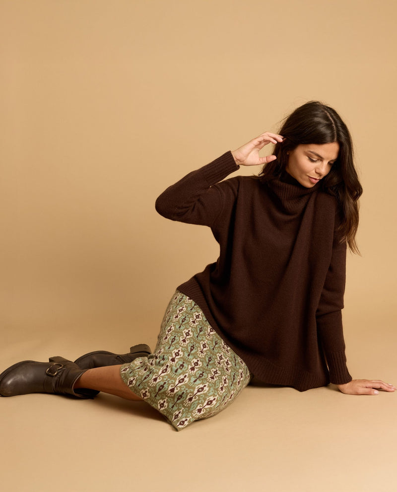 Pull Iris 100% Cachemire - Chocolat - Femme