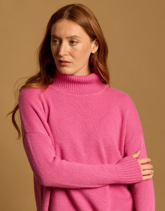 Pull Iris 100% Cachemire - Rose Vif - Femme