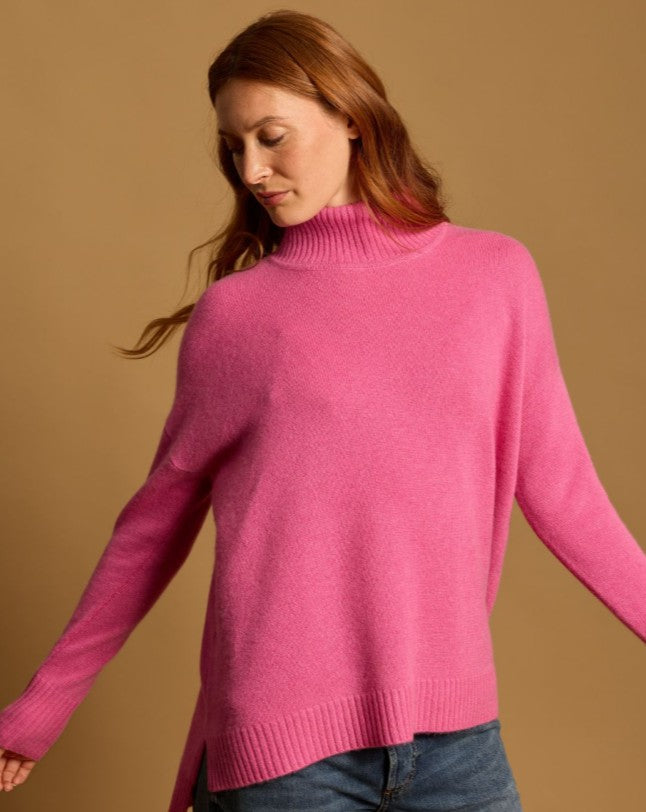 Pull Iris 100% Cachemire - Rose Vif - Femme