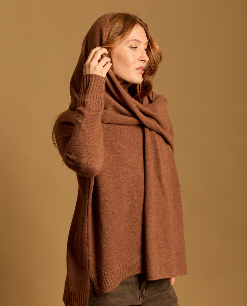 Pull Iris 100% Cachemire - Café - Femme
