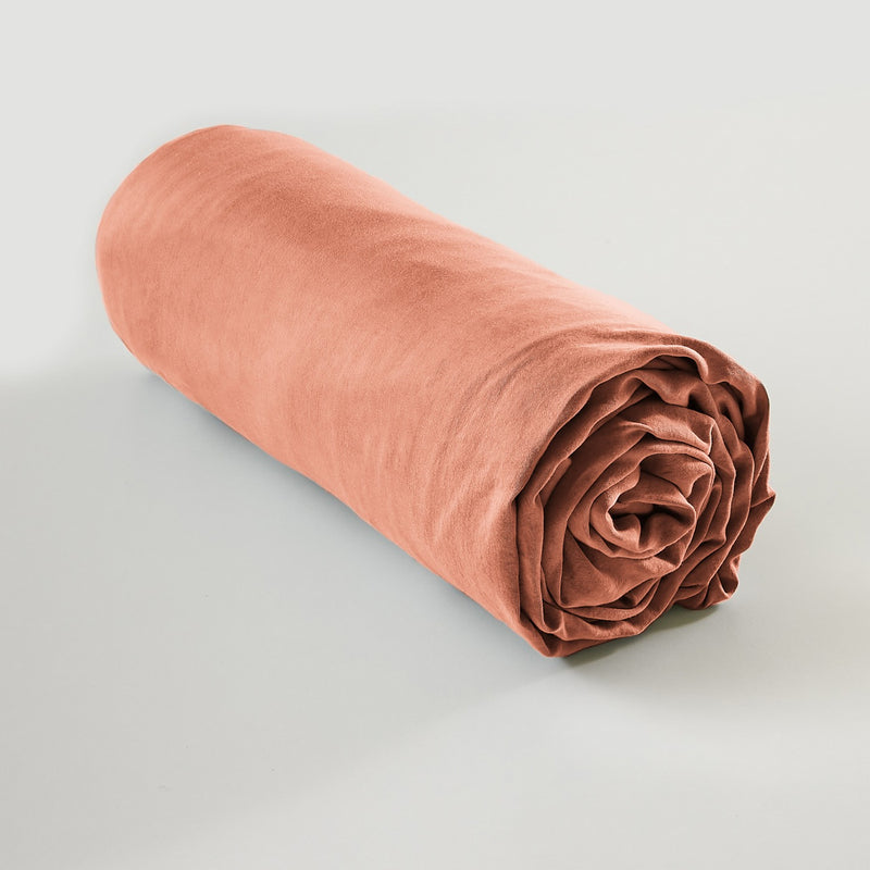 Drap Housse - Lyocell Uni - Lysandre - Terracotta
