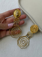 Pendientes Vintage - Espirales Doradas