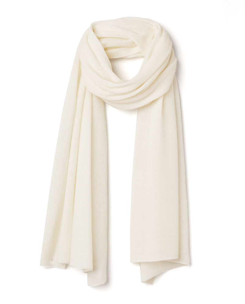 Echarpe Cachemire Alba - Ecru - Mixte