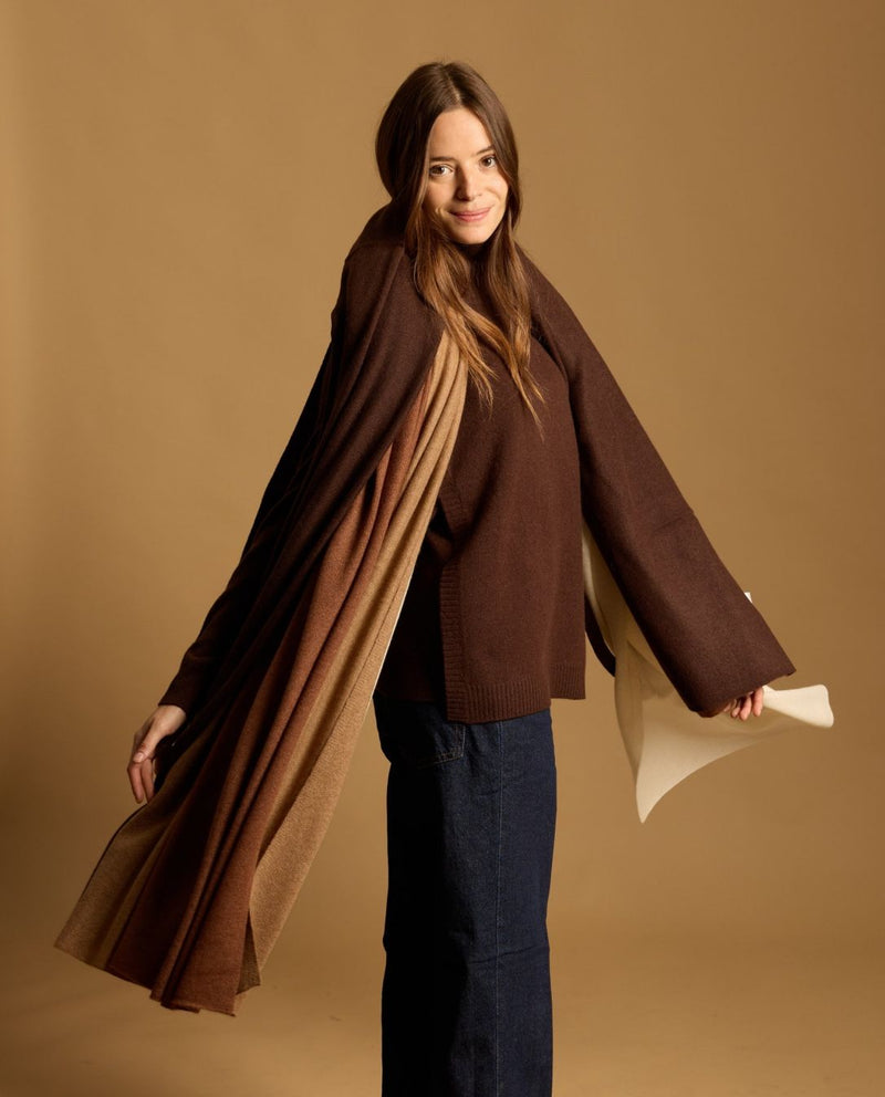 Sasha Cashmere Scarf - Chocolate - Mixed