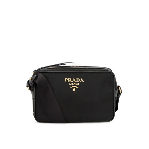 Bolso para cámara Prada de nailon con logo - Mujeres - Negro
