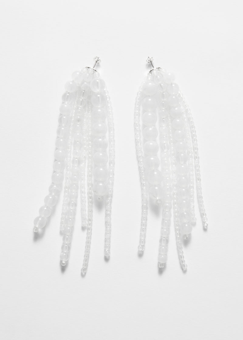 Pendientes P Siv Pendientes colgantes - Blanco - Mujer