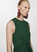 Robe Midi Détail Drapé