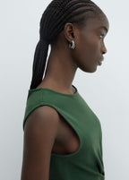 Robe Midi Détail Drapé