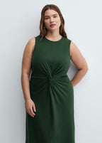 Robe Midi Détail Drapé