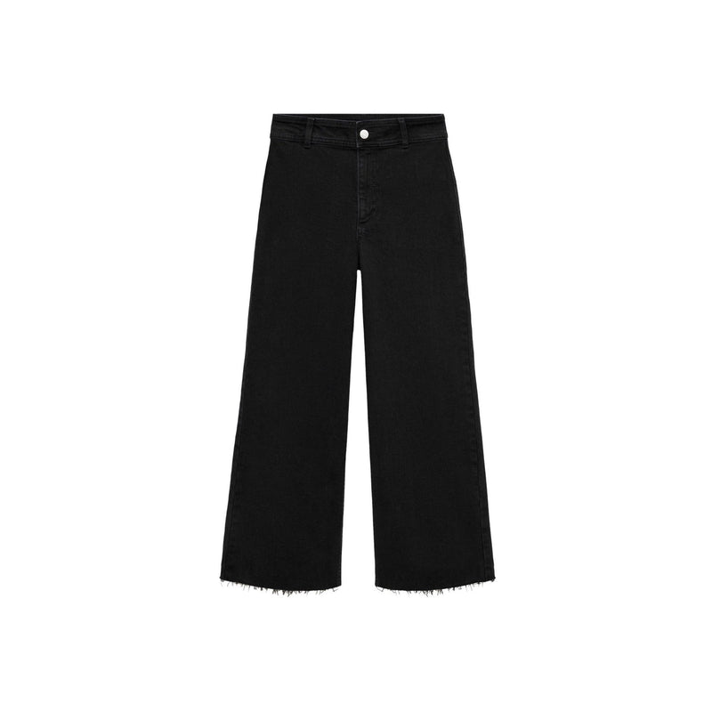 Jean Style Jupe-Culotte Catherin Taille Haute - Black Denim