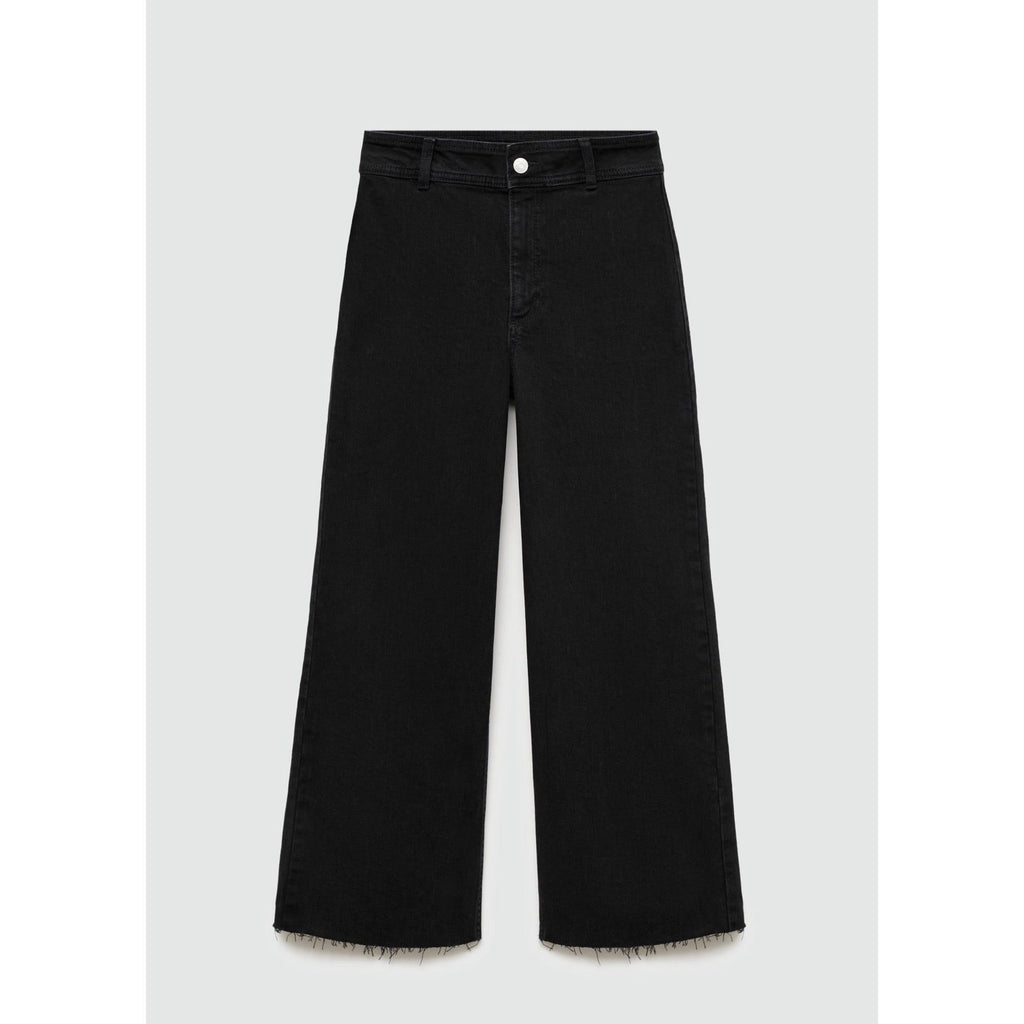 Vaquero Estilo Falda-Pantalón Catherin Talle Alto - Black Denim