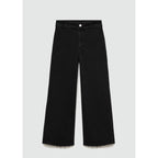 Vaquero Estilo Falda-Pantalón Catherin Talle Alto - Black Denim