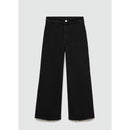Jean Culotte Estilo Catherin Cintura Alta - Denim Negro
