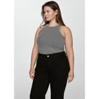 Vaquero Estilo Falda-Pantalón Catherin Talle Alto - Black Denim