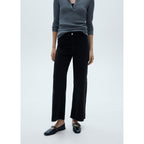 Vaquero Estilo Falda-Pantalón Catherin Talle Alto - Black Denim