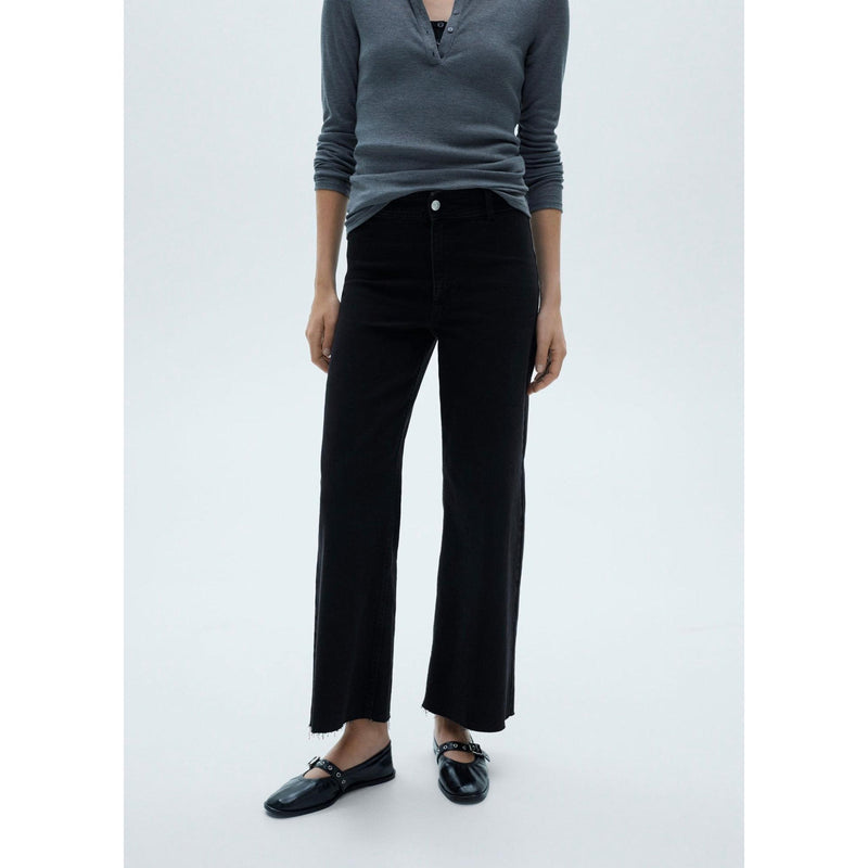 Jean Style Jupe-Culotte Catherin Taille Haute - Black Denim