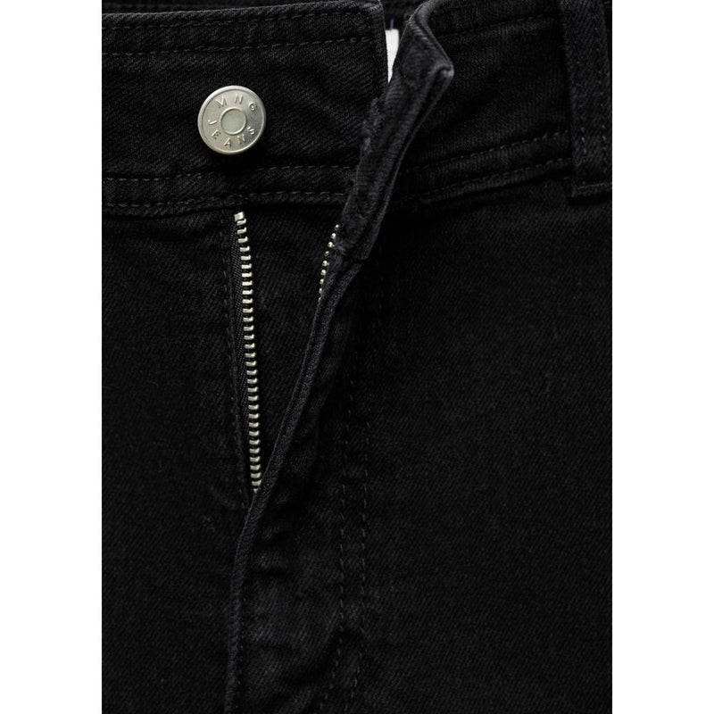 Jean Culotte Estilo Catherin Cintura Alta - Denim Negro