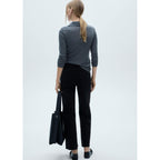 Vaquero Estilo Falda-Pantalón Catherin Talle Alto - Black Denim