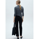 Jean Culotte Estilo Catherin Cintura Alta - Denim Negro