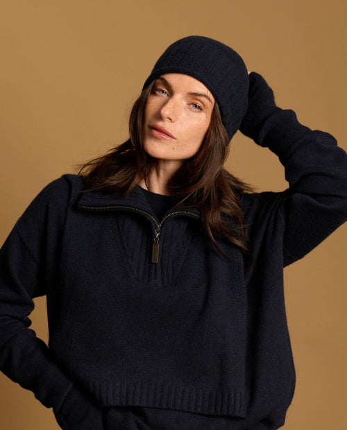 Bonnet Cachemire Aimée - Marine - Mixte