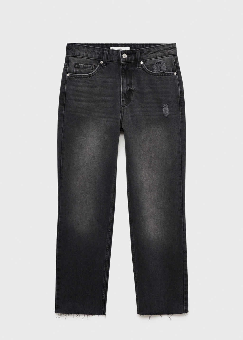 Vaquero Blanca Recto Crop - Black Denim