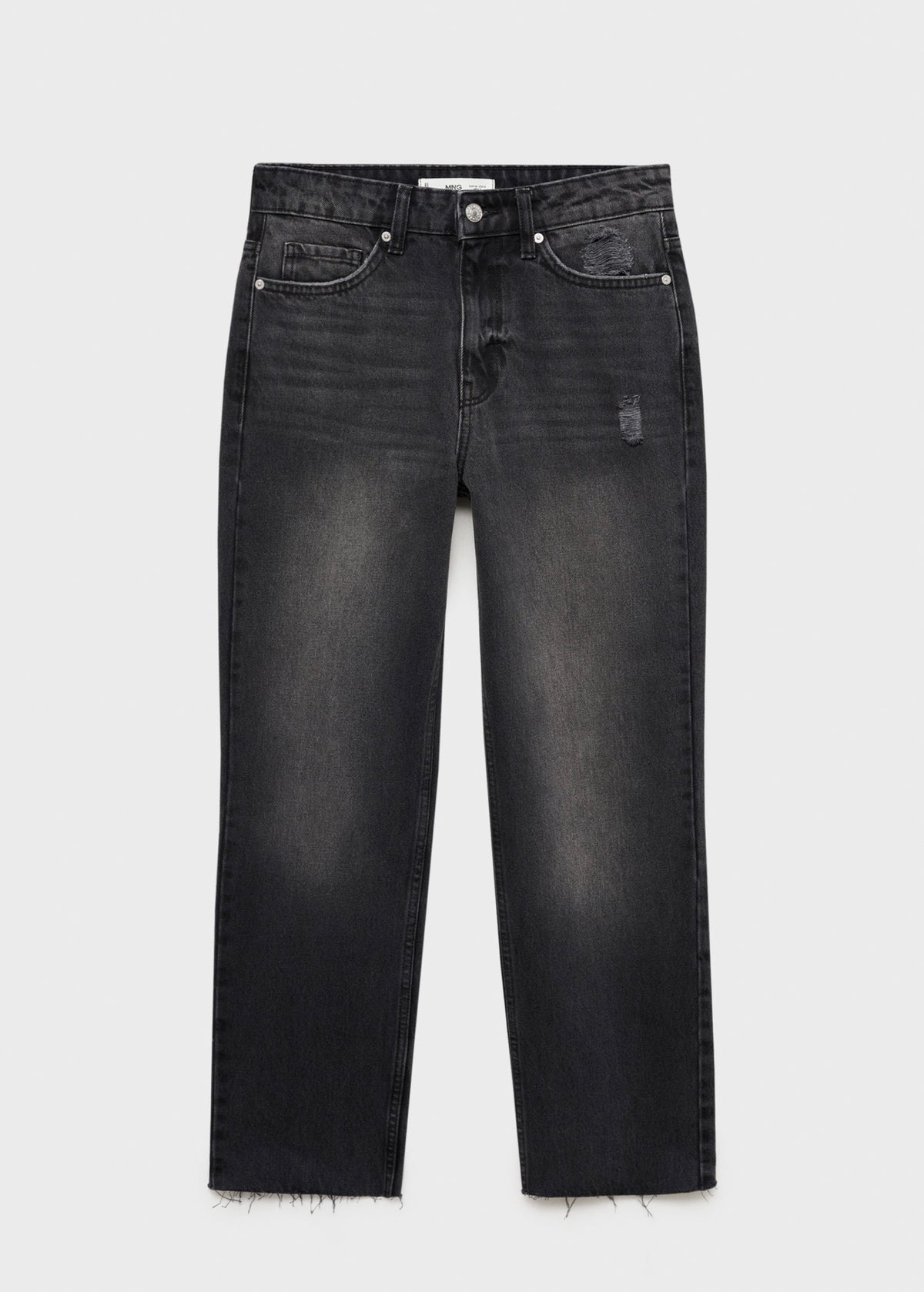 Vaquero Blanca Recto Crop - Black Denim