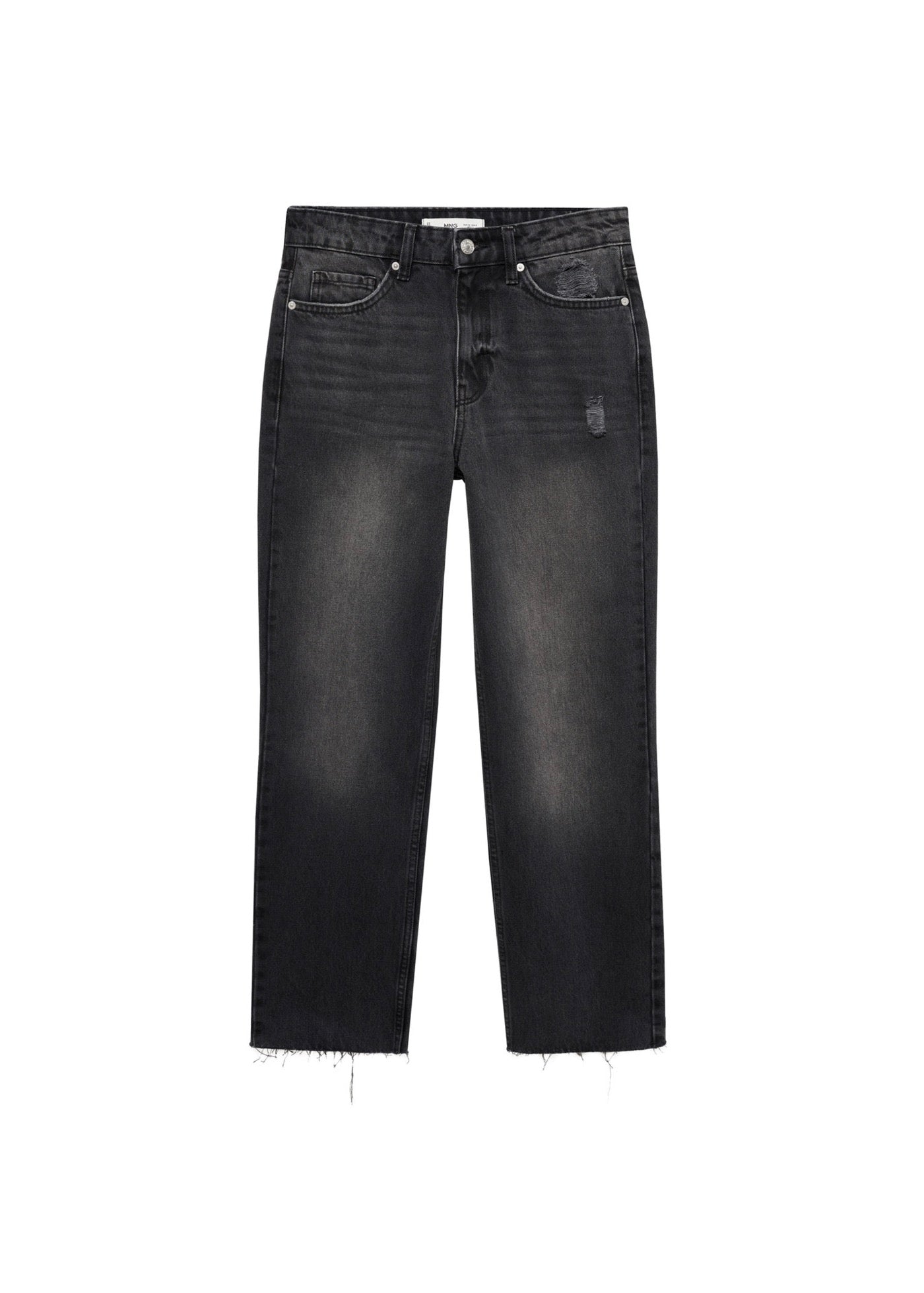 Vaquero Blanca Recto Crop - Black Denim