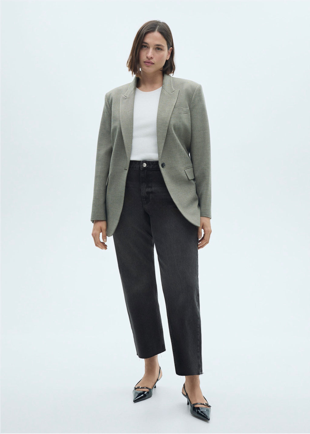 Vaquero Blanca Recto Crop - Black Denim