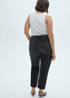 Vaquero Blanca Recto Crop - Black Denim