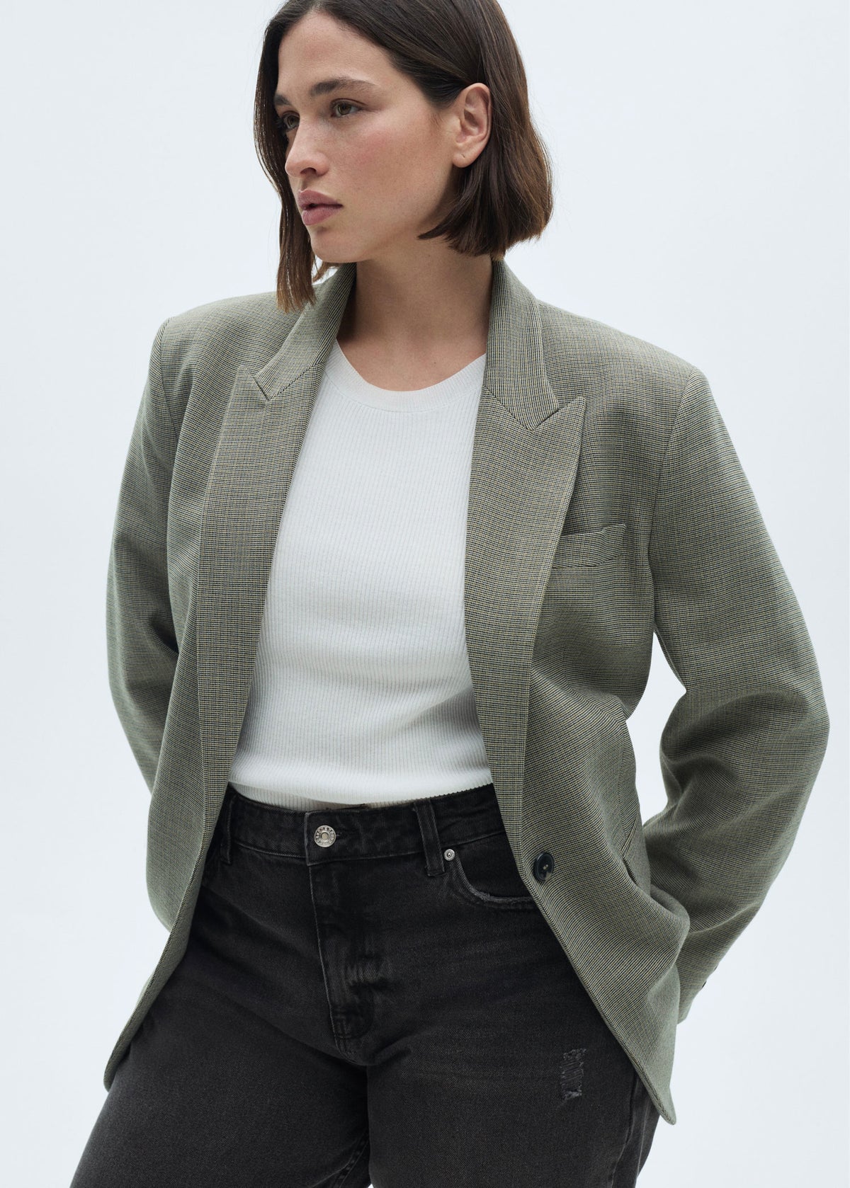 Vaquero Blanca Recto Crop - Black Denim