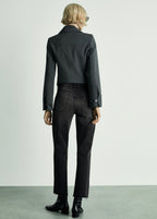 Vaquero Blanca Recto Crop - Black Denim