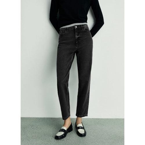 Jean Mom2000 Mom Taille Haute - Black Denim