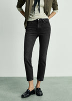 Vaqueros Claudia Slim Crop - Black Denim