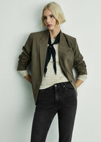 Vaqueros Claudia Slim Crop - Black Denim