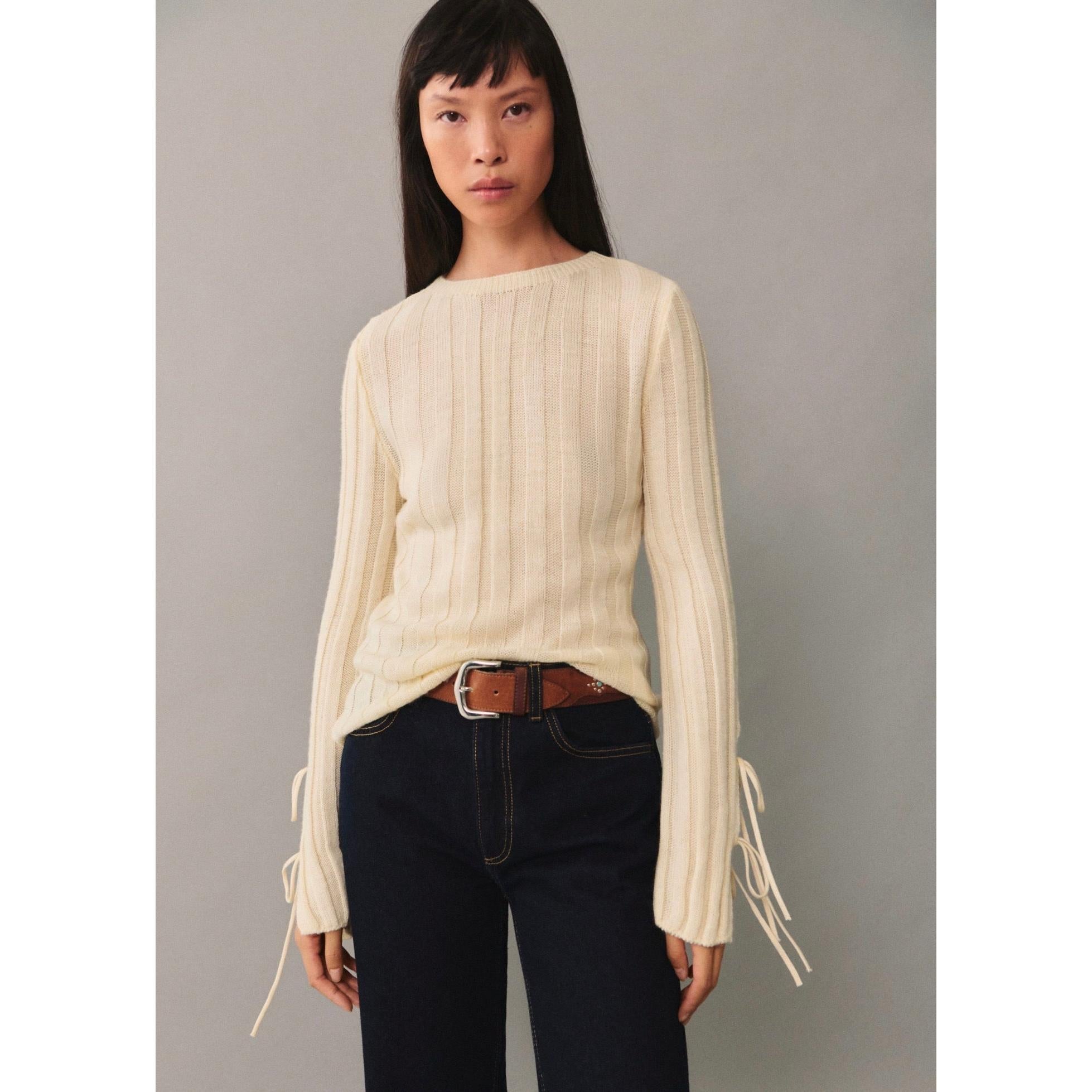 Ribbed Pull-Over - Ecru