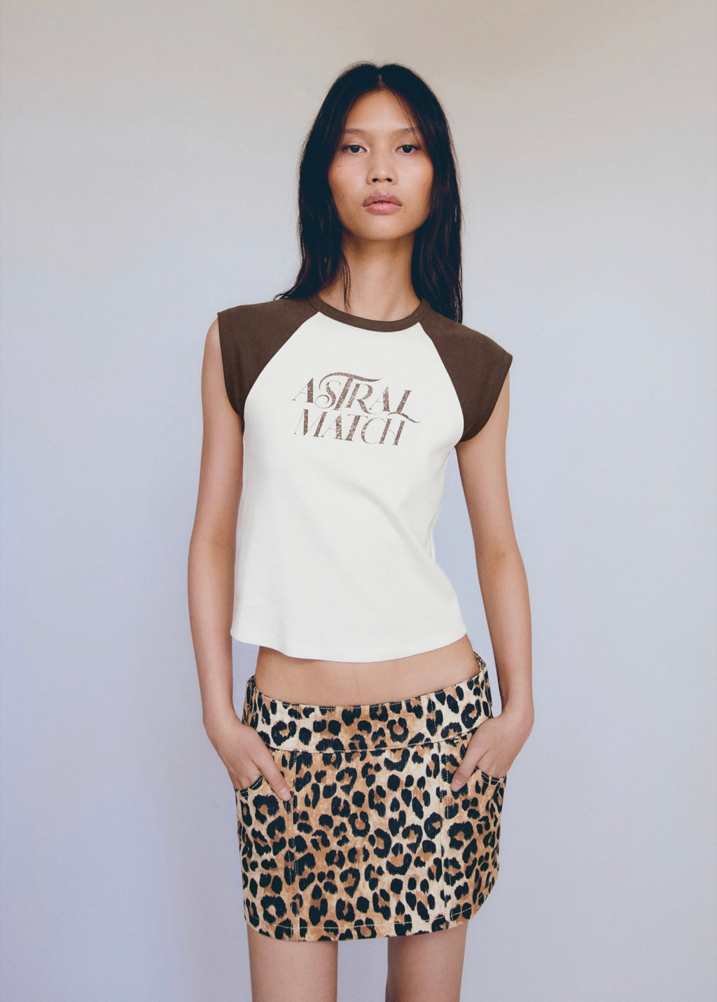 T-Shirt Coton Imprimé - Brown