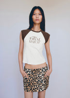 T-Shirt Coton Imprimé - Brown