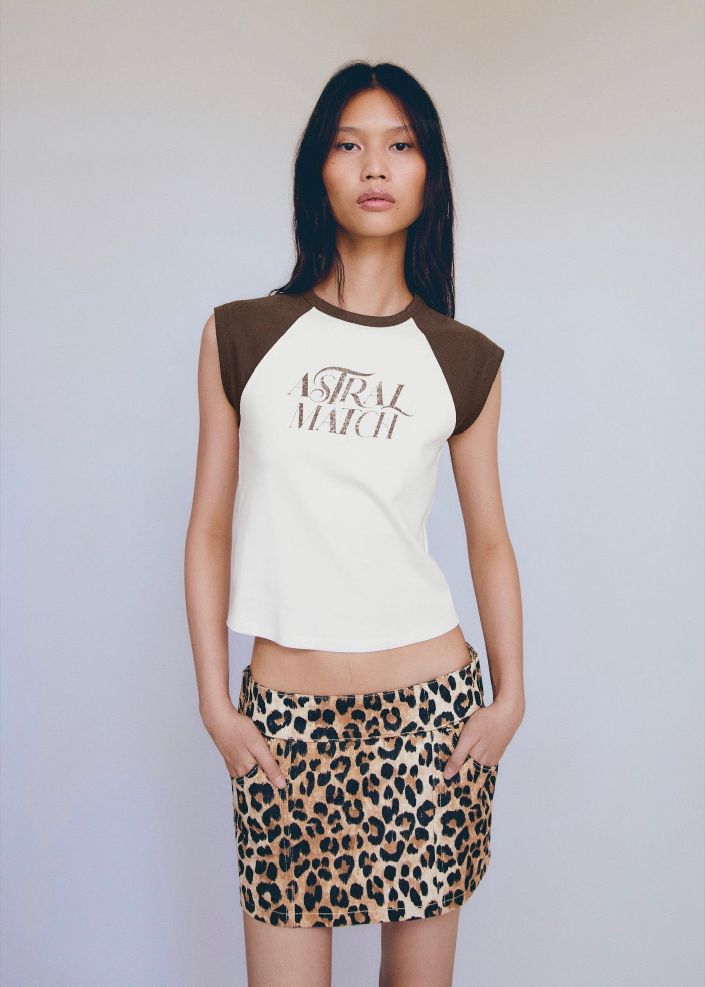 T-Shirt Coton Imprimé - Brown