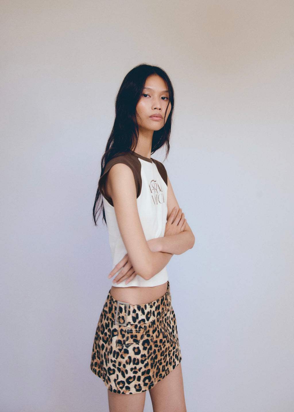 T-Shirt Coton Imprimé - Brown