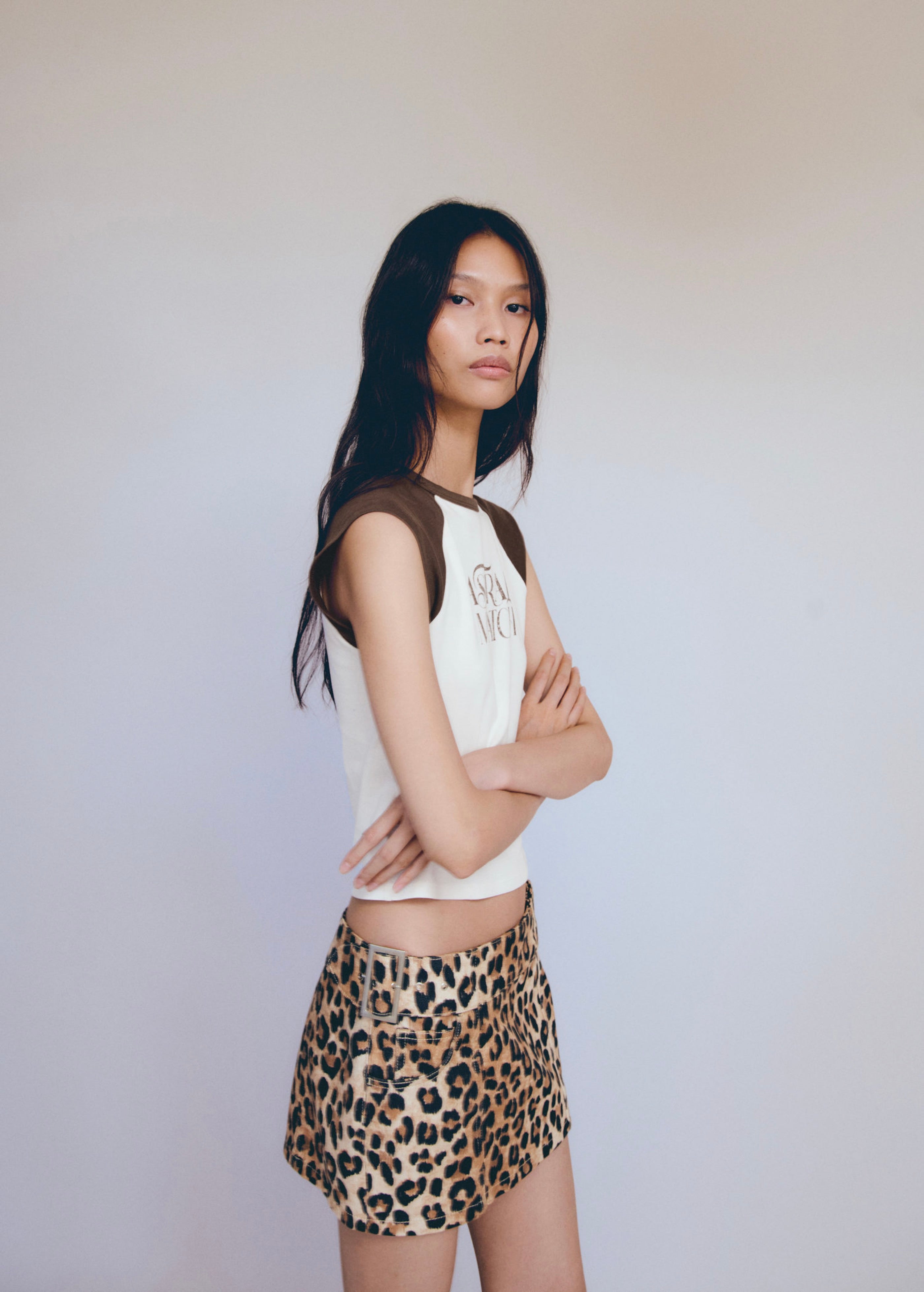 T-Shirt Coton Imprimé - Brown