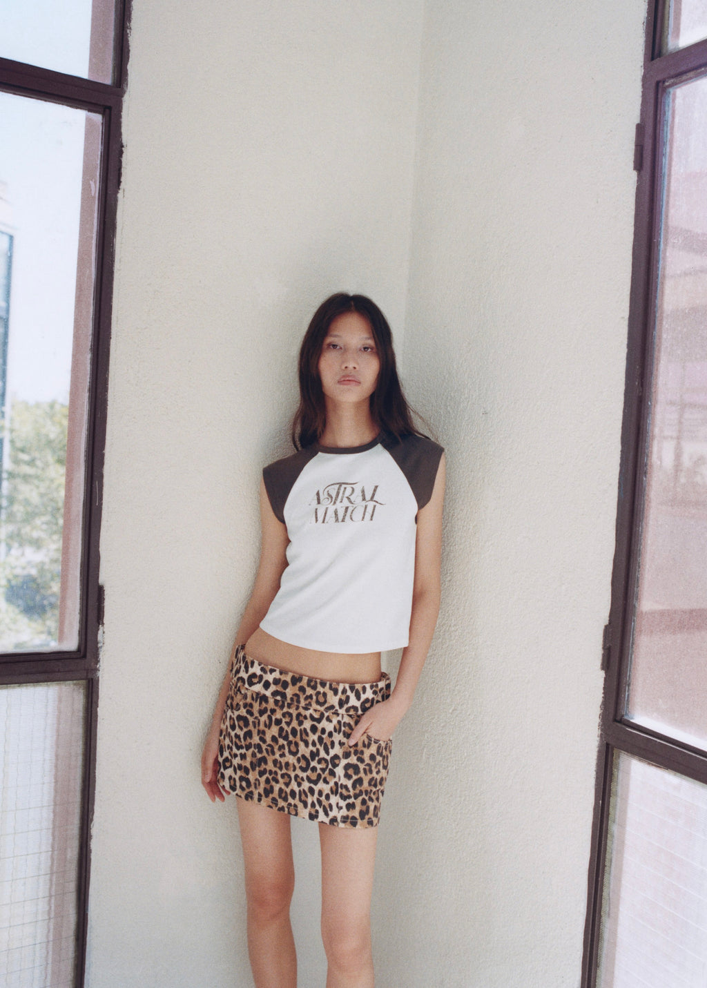 T-Shirt Coton Imprimé - Brown