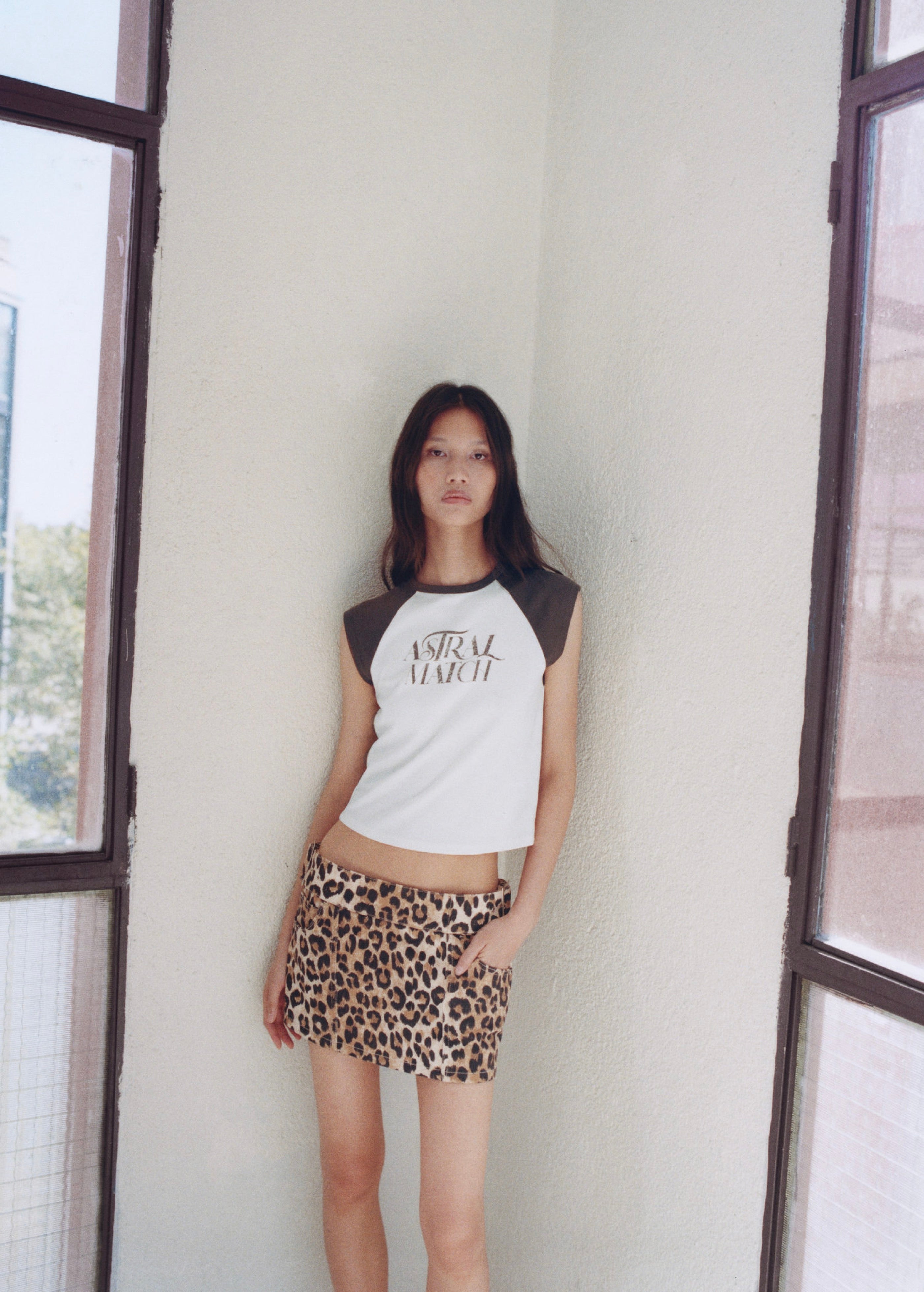 T-Shirt Coton Imprimé - Brown