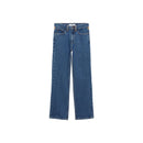 Straight Jeans with Contrasting Details - Dark Blue