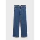 Straight Jeans with Contrasting Details - Dark Blue