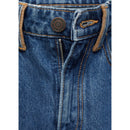 Straight Jeans with Contrasting Details - Dark Blue