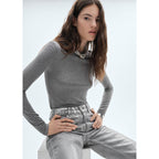 Foil Silver Straight-Leg Jeans