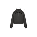 Turtleneck Zipper Sweater - Charcoal