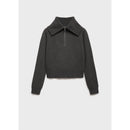 Turtleneck Zipper Sweater - Charcoal