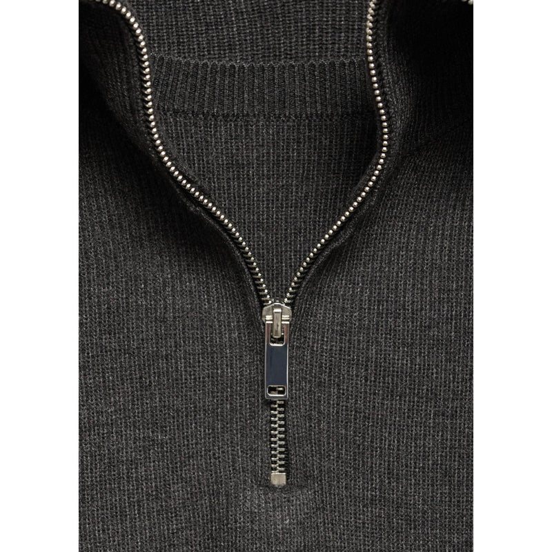 Pull-Over Col Roulé Fermeture Éclair - Charcoal